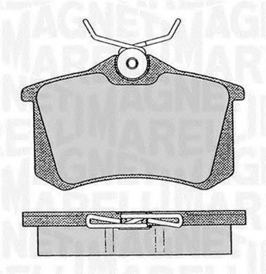 MAGNETI MARELLI 363916060432 -  Комплект тормозных колодок, дисковый тормоз